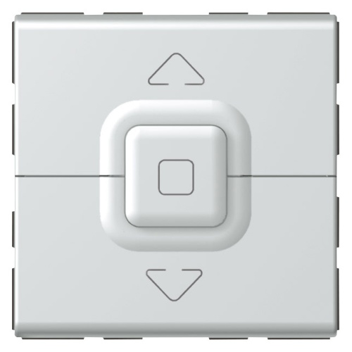 Кнопочный выключатель для управления приводами - Программа Mosaic - 2 модуля - алюминий | код 079225 |  Legrand
